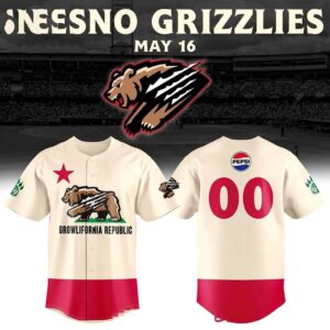 Fresno Grizzlies 2026 Growlifornia Bear Flag Custom Baseball Jersey