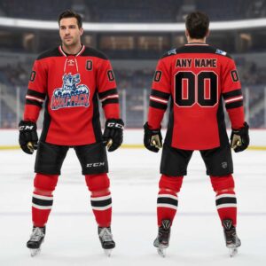 Hartford Wolf Pack Worn Red Game 2026 Personalized Hockey Jersey