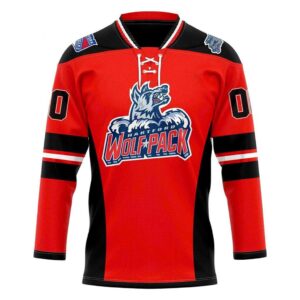 Hartford Wolf Pack Worn Red Game 2026 Personalized Hockey Jersey