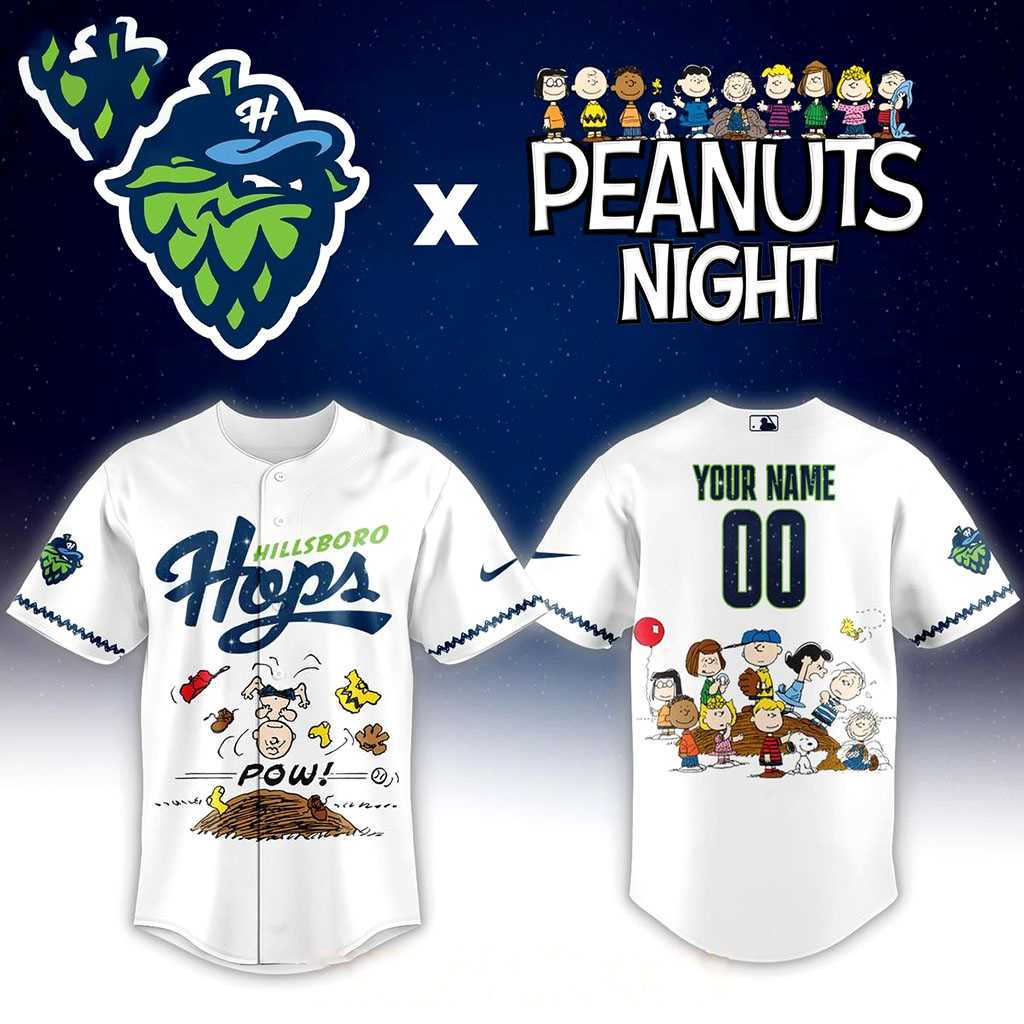 Hillsboro Hops Peanuts Night 2026 Minor Game Custom Baseball Jersey Hillsboro Hops Peanuts Night 2026 Minor Game Custom Baseball Jersey
