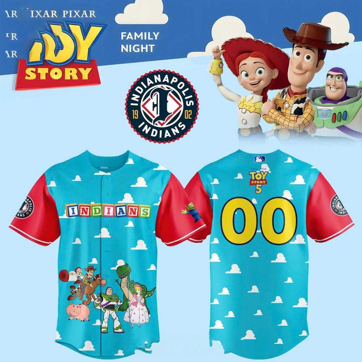 Indianapolis Indians Toy Story Night MilB 2026 Custom Baseball Jersey Indianapolis Indians Toy Story Night MilB 2026 Custom Baseball Jersey