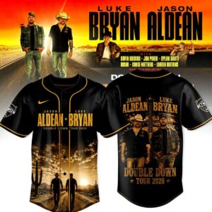 Jason Aldean Luke Bryan Double Down Tour 2026 Baseball Jersey