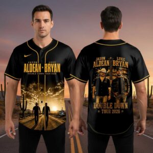 Jason Aldean Luke Bryan Double Down Tour 2026 Baseball Jersey