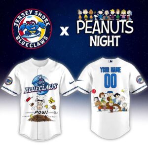 Jersey Shore BlueClaws Peanuts Night Custom Jersey