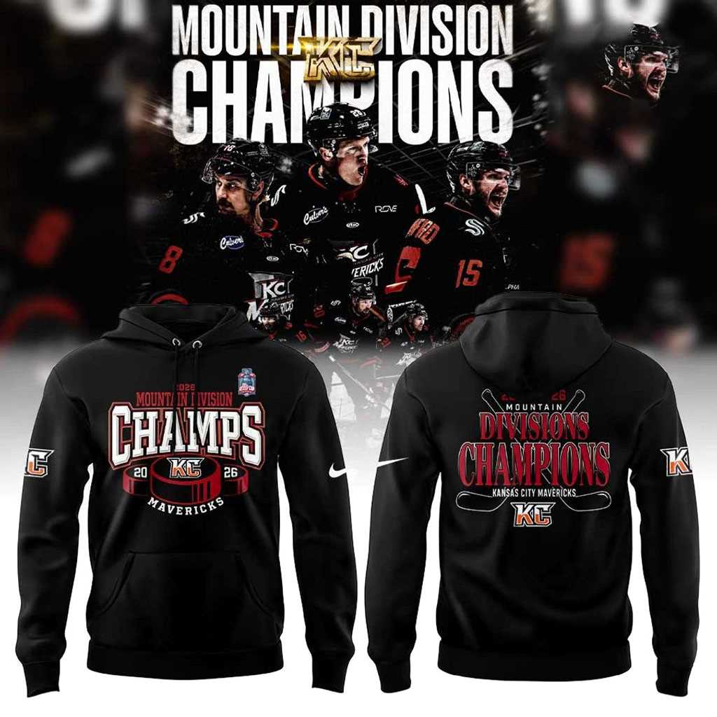Kansas City Mavericks 2026 Mountain Division Champions Hoodie Kansas City Mavericks 2026 Mountain Division Champions Hoodie