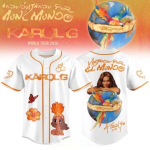 Karol G 2026 Viajando Por El Mundo Tropitour Baseball Jersey