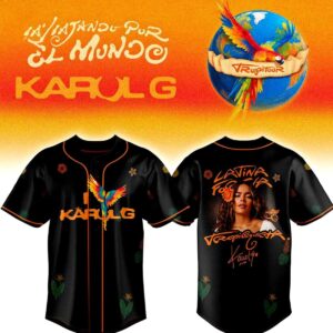 Karol G Unveils Viajando Por El Mundo TropiTour 2026 For Fan Jersey
