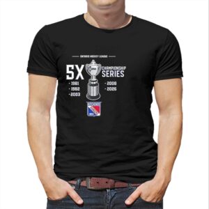 Kitchener Rangers Ontario Hockey League 5x Champions Series Trophy Shirt