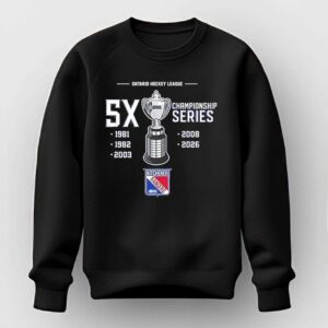 Kitchener Rangers Ontario Hockey League 5x Champions Series Trophy Shirt
