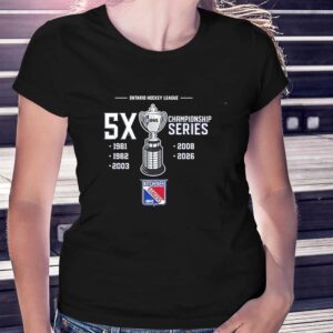Kitchener Rangers Ontario Hockey League 5x Champions Series Trophy Shirt