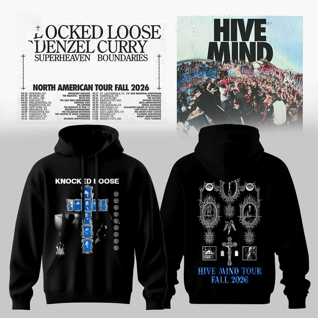 Knocked Loose Hive Mind North American Tour Fall 2026 Tee Hoodie Knocked Loose Hive Mind North American Tour Fall 2026 Tee Hoodie