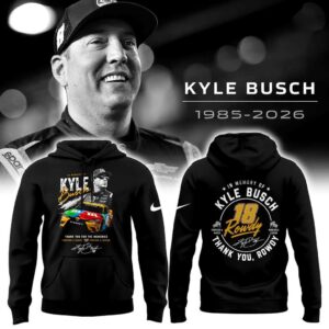 Kyle Busch Remembering The Rowdy Legend Black Hoodie Kyle Busch Remembering The Rowdy Legend Black Hoodie