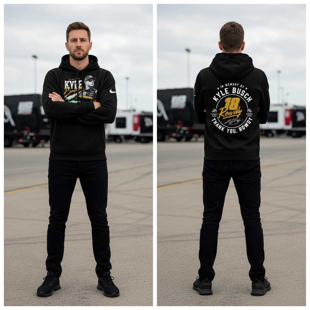 Kyle Busch Remembering The Rowdy Legend Black Hoodie Kyle Busch Remembering The Rowdy Legend Black Hoodie