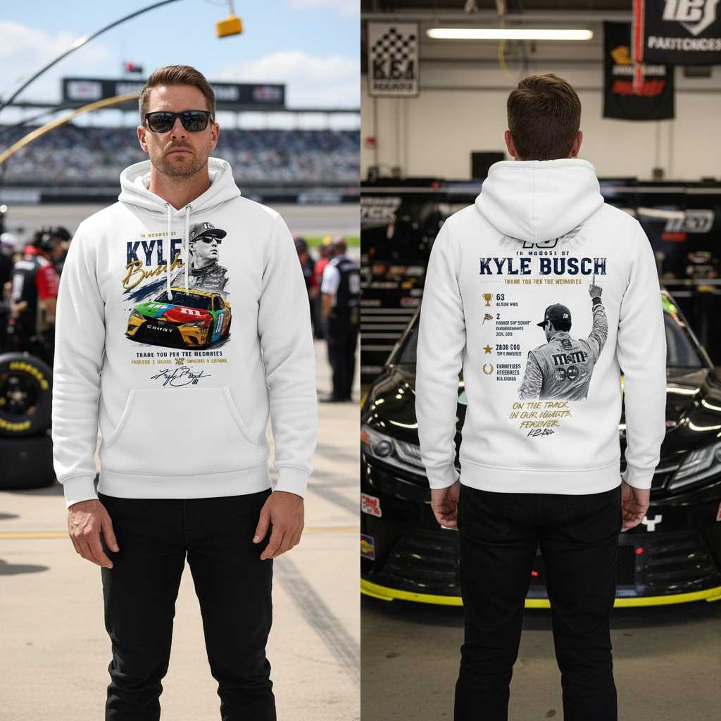 Kyle Busch Rowdy Forever Racing Tribute Hoodie Tee Kyle Busch Rowdy Forever Racing Tribute Hoodie Tee