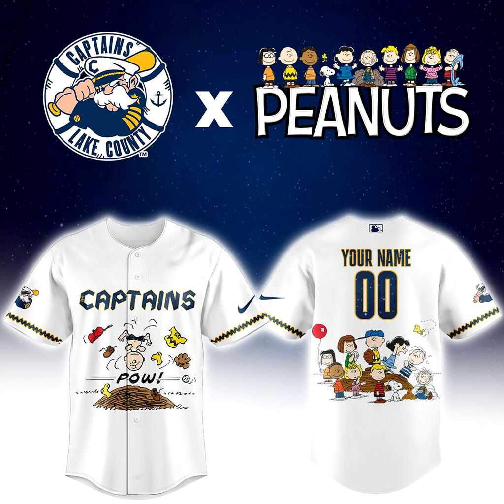 Lake County Captains Peanuts Night Custom Jersey Lake County Captains Peanuts Night Custom Jersey