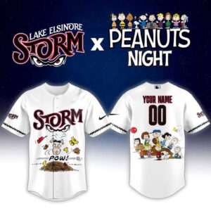 Lake Elsinore Storm Peanuts Night Custom Jersey