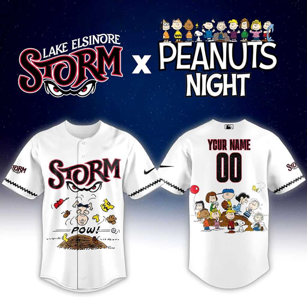 Lake Elsinore Storm Peanuts Night Custom Jersey Lake Elsinore Storm Peanuts Night Custom Jersey