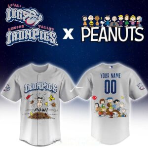 Lehigh Valley Ironpigs Peanuts Night MiLB 2026 Custom Baseball Jersey