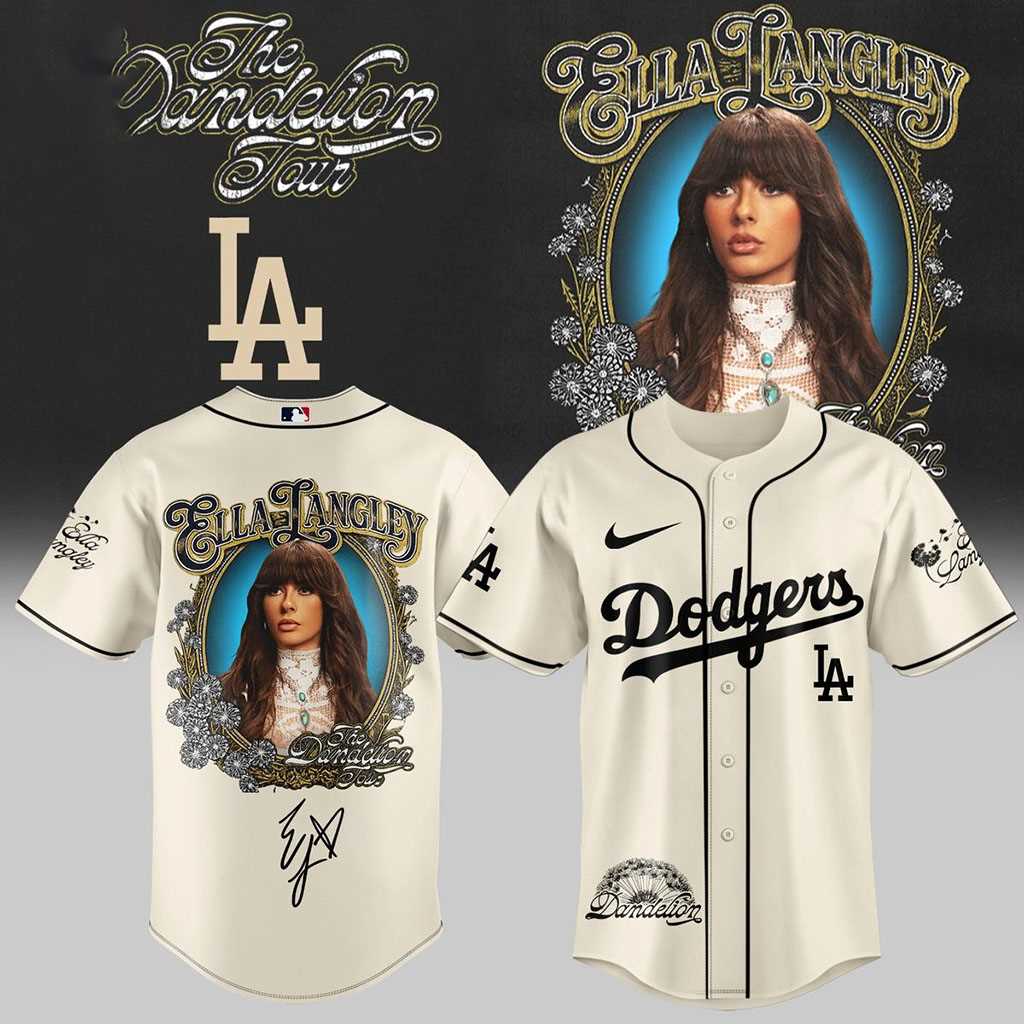 Los Angeles Dodgers Ella Langley The Dandelion Tour 2026 Baseball Jersey Los Angeles Dodgers Ella Langley The Dandelion Tour 2026 Baseball Jersey