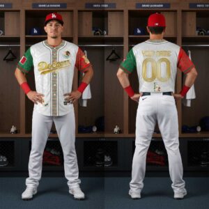 Los Angeles Dodgers Mexican Heritage Night Custom Baseball Jersey 3D Baseball Jersey