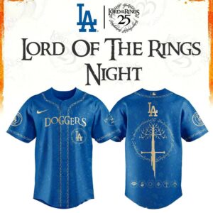Los Angeles Dodgers The Lord of The Rings 2026 Baseball Game Jersey