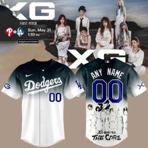 Los Angeles Dodgers XG The Core Tour 2026 Custom Baseball Jersey