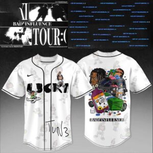Lucki Bad Influence Tour 2026 Baseball Jersey