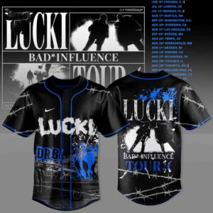 Lucki Bad Influence Tour 2026 Baseball Jersey