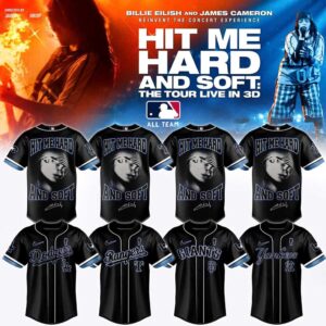 MLB ALL TEAMS Billie Eilish HIT ME HARD AND SOFT THE TOUR Jersey MLB ALL TEAMS Billie Eilish HIT ME HARD AND SOFT THE TOUR Jersey