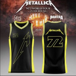 Metallica M72 World Tour 2026 Basketball Jersey