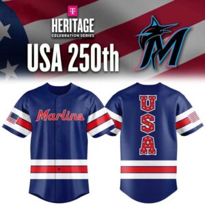 Miami Marlins Heritage Celebration Series 250th USA Celebration Jersey