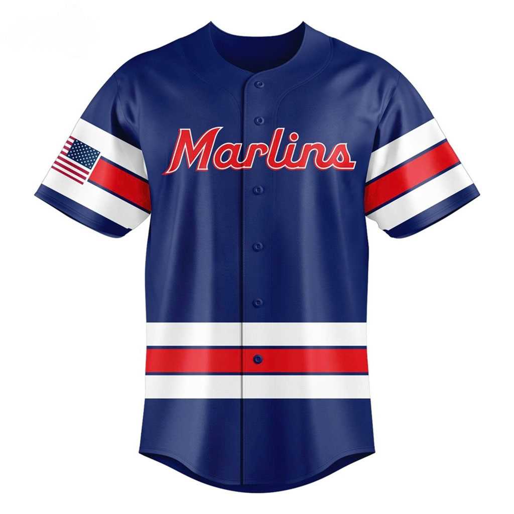 Miami Marlins Heritage Celebration Series 250th USA Celebration Jersey Miami Marlins Heritage Celebration Series 250th USA Celebration Jersey