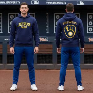 Milwaukee Brewers Jesus Won 2026 Tee Hoodie