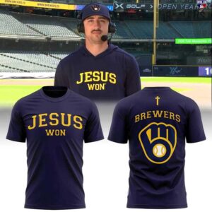Milwaukee Brewers Jesus Won 2026 Tee Hoodie