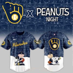Milwaukee Brewers Peanuts Game Night 2026 Classic Baseball Jersey