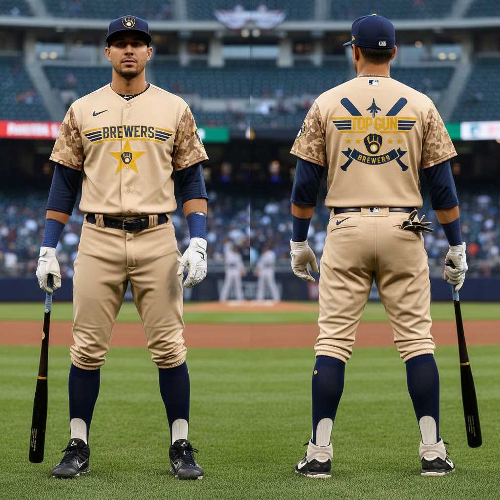 Milwaukee Brewers Top Gun Night 2026 Baseball Jersey Milwaukee Brewers Top Gun Night 2026 Baseball Jersey