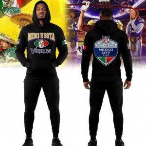 Minnesota Vikings 2026 NFL Mexico City Game Celebrating Tee Hoodie