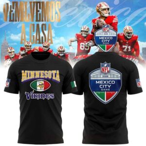 Minnesota Vikings 2026 NFL Mexico City Game Celebrating Tee Hoodie