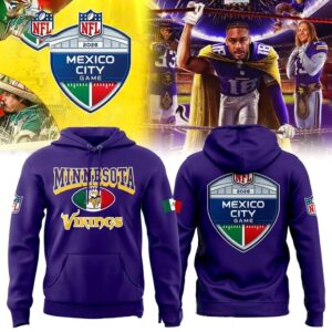 Minnesota Vikings 2026 NFL Mexico City Game Celebrating Tee Hoodie
