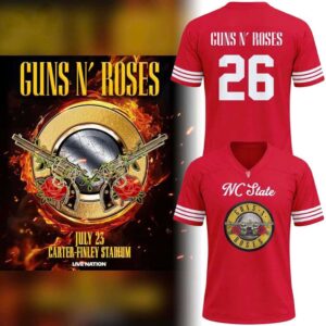 NC State Football Guns N' Roses World Tour 2026 Jersey Edition