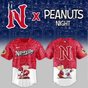 Nashville Sounds Peanuts Night MiLB 2026 Baseball Jersey
