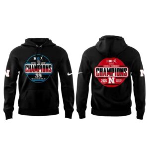 Nebraska Cornhuskers Softball 2026 BIG TEN TOURNAMENT CHAMPIONS Black Hoodie
