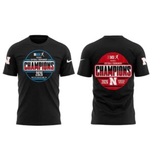 Nebraska Cornhuskers Softball 2026 BIG TEN TOURNAMENT CHAMPIONS Black Hoodie