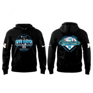 Nebraska Cornhuskers Softball 2026 BIG TEN TOURNAMENT CHAMPIONS Edition Black Hoodie