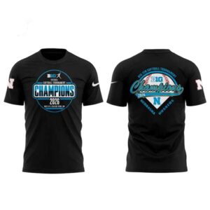 Nebraska Cornhuskers Softball 2026 BIG TEN TOURNAMENT CHAMPIONS Edition Black Hoodie