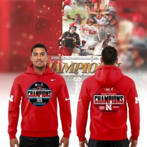 Nebraska Cornhuskers Softball 2026 BIG TEN TOURNAMENT CHAMPIONS Red Hoodie