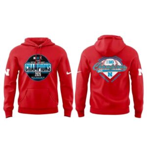 Nebraska Cornhuskers Softball 2026 BIG TEN TOURNAMENT CHAMPIONS Red Hoodie