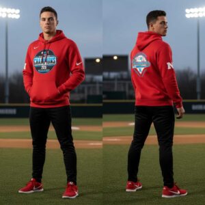 Nebraska Cornhuskers Softball 2026 BIG TEN TOURNAMENT CHAMPIONS Red Hoodie