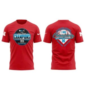 Nebraska Cornhuskers Softball 2026 BIG TEN TOURNAMENT CHAMPIONS Red Hoodie