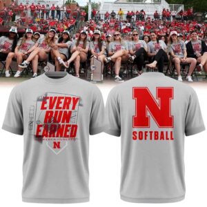 Nebraska Huskers Softball 2026 Every Run Earned T Shirt